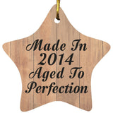 10th Birthday Made In 2014 Aged To Perfection - Star Ornament C