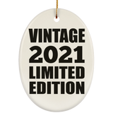 3rd Birthday Vintage 2021 Limited Edition - Oval Ornament