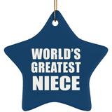 World's Greatest Niece - Star Ornament