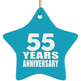 55th Anniversary 55 Years - Star Ornament