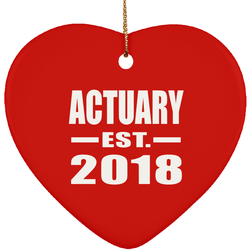 Actuary Established EST. 2018 - Heart Ornament