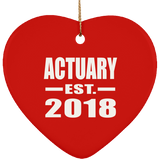 Actuary Established EST. 2018 - Heart Ornament