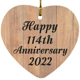 Happy 114th Anniversary 2022 - Heart Ornament C
