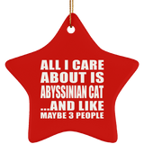 All I Care About Is Abyssinian Cat - Star Ornament