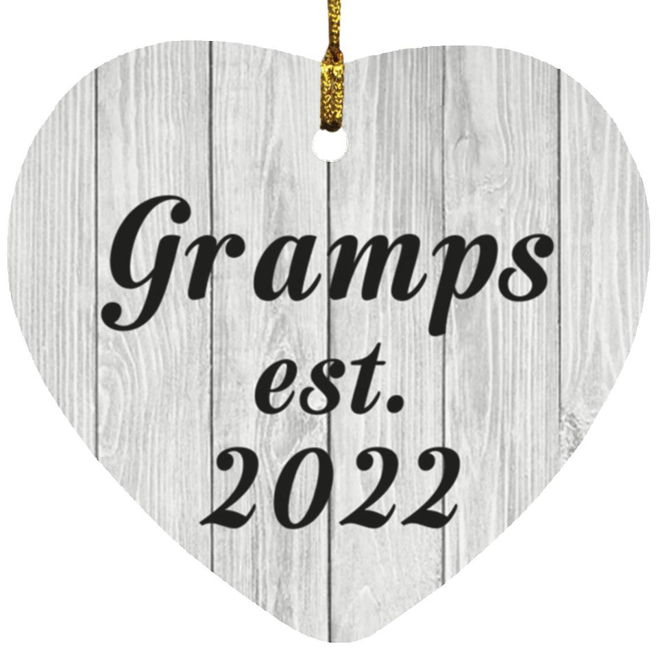 Gramps Established Est. 2022 - Heart Ornament F