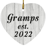 Gramps Established Est. 2022 - Heart Ornament F