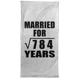 28th Anniversary Married For Square Root of 784 Years - Hand Towel