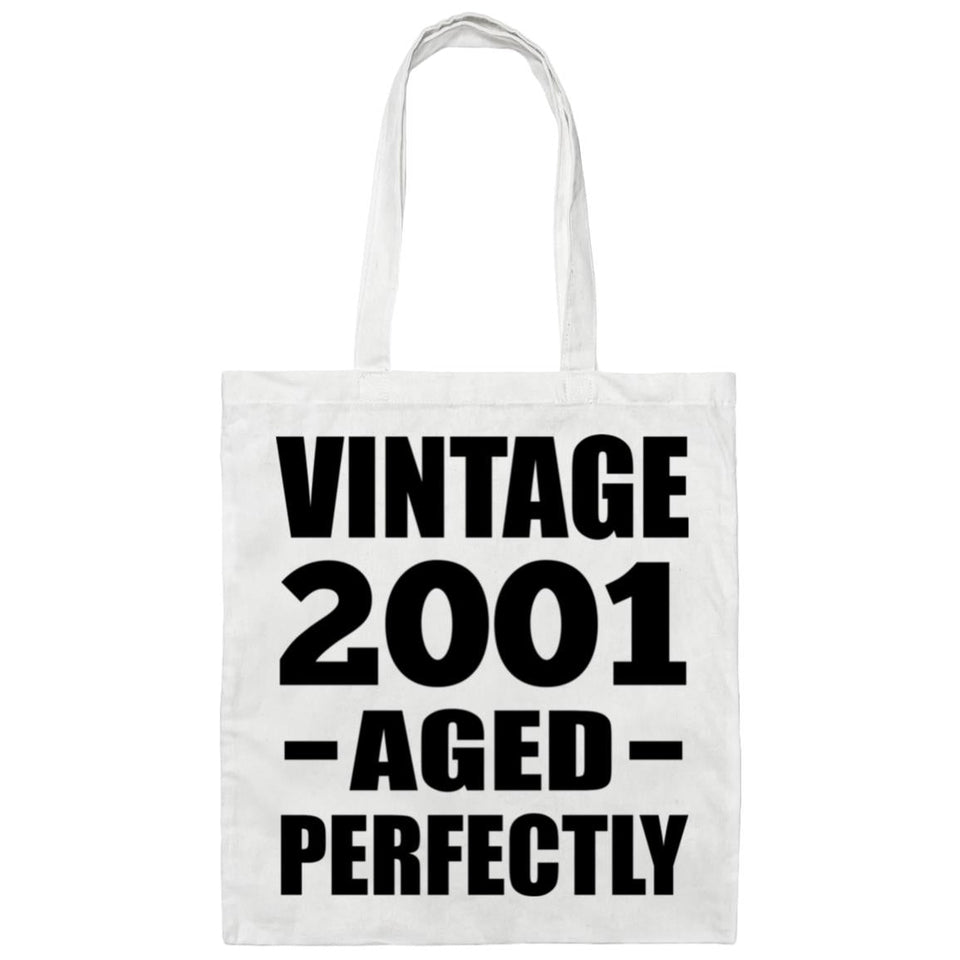 23rd Birthday Vintage 2001 Aged Perfectly - Tote Bag White