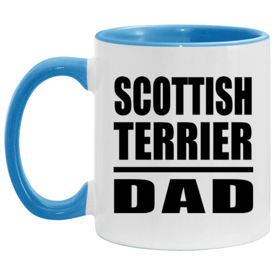 Scottish Terrier Dad - 11oz Accent Mug Blue