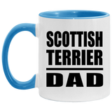 Scottish Terrier Dad - 11oz Accent Mug Blue