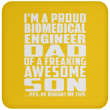 Proud Biomedical Engineer Dad Of Awesome Son - Drink Coaster