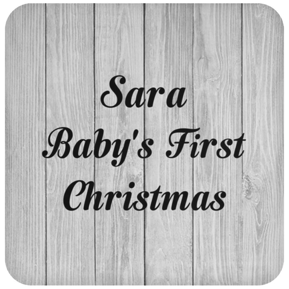 Sara Baby's First Christmas - Drink Coaster F