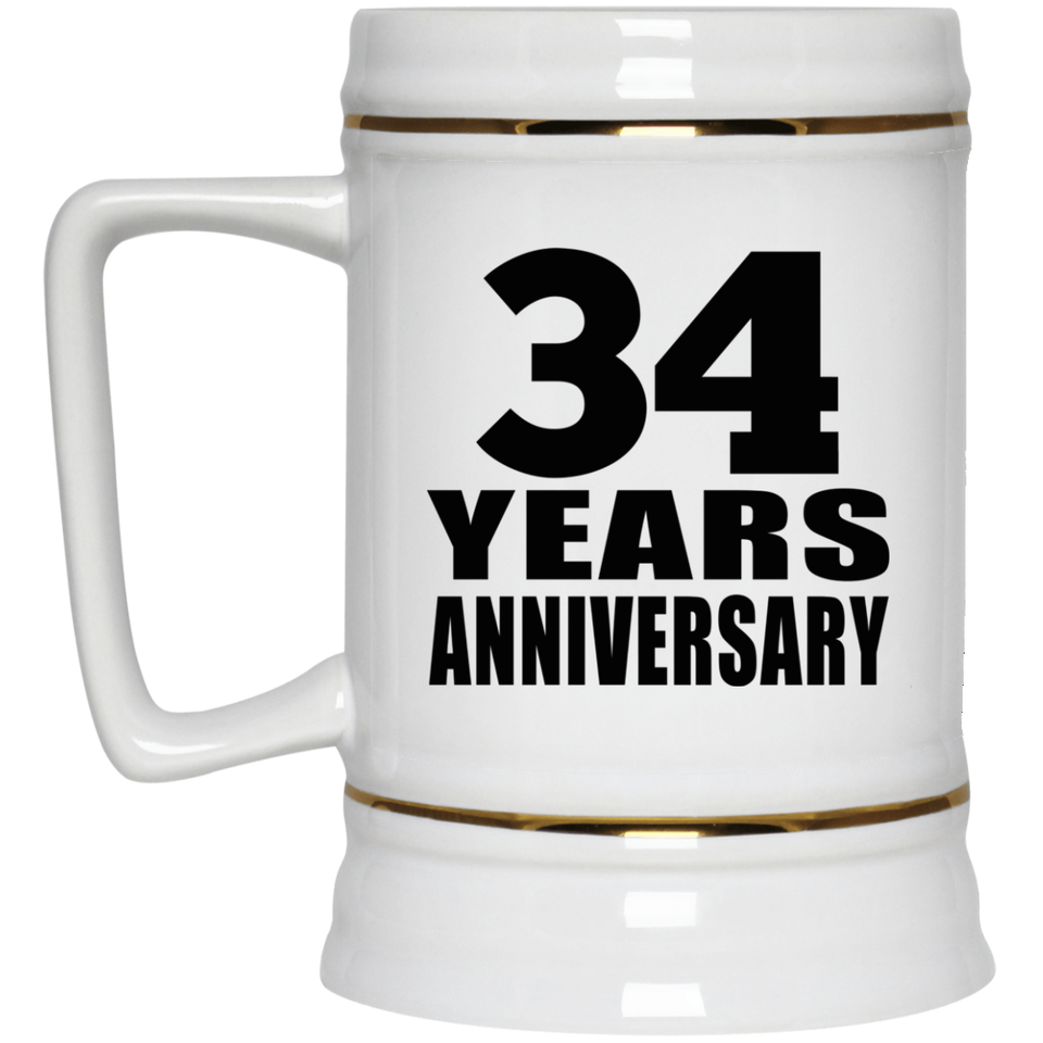 34th Anniversary 34 Years - Beer Stein