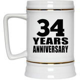 34th Anniversary 34 Years - Beer Stein