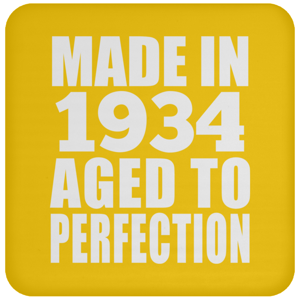 90th Birthday Made In 1934 Aged to Perfection - Drink Coaster