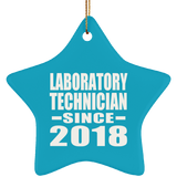Laboratory Technician Since 2018 - Star Ornament