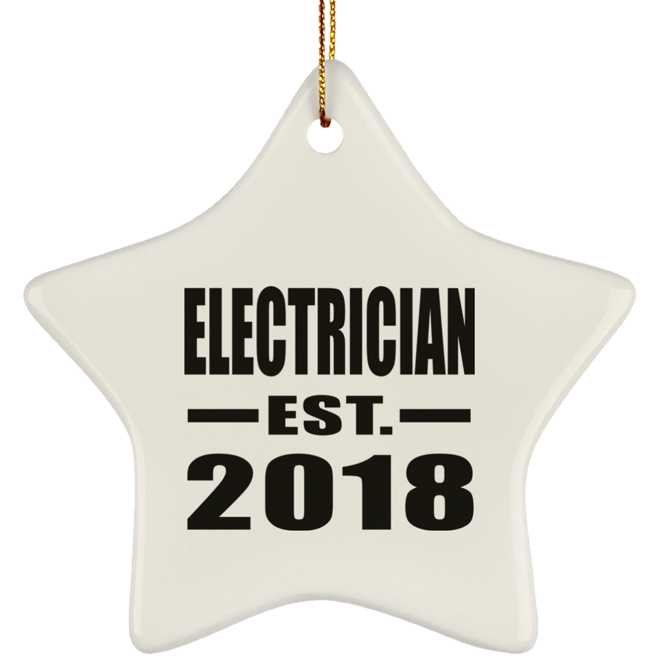 Electrician Established EST. 2018 - Star Ornament