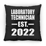 Laboratory Technician Established EST. 2022 - Throw Pillow Black