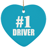 Number One #1 Driver - Heart Ornament