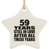 59th Anniversary 59 Years Still In Love After These Years - Star Ornament