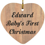Edward Baby's First Christmas - Heart Ornament C
