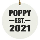 Poppy Established EST. 2021 - Circle Ornament