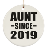 Aunt Since 2019 - Circle Ornament