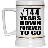 12th Anniversary Square Root of 144 Years Down Forever To Go - Beer Stein