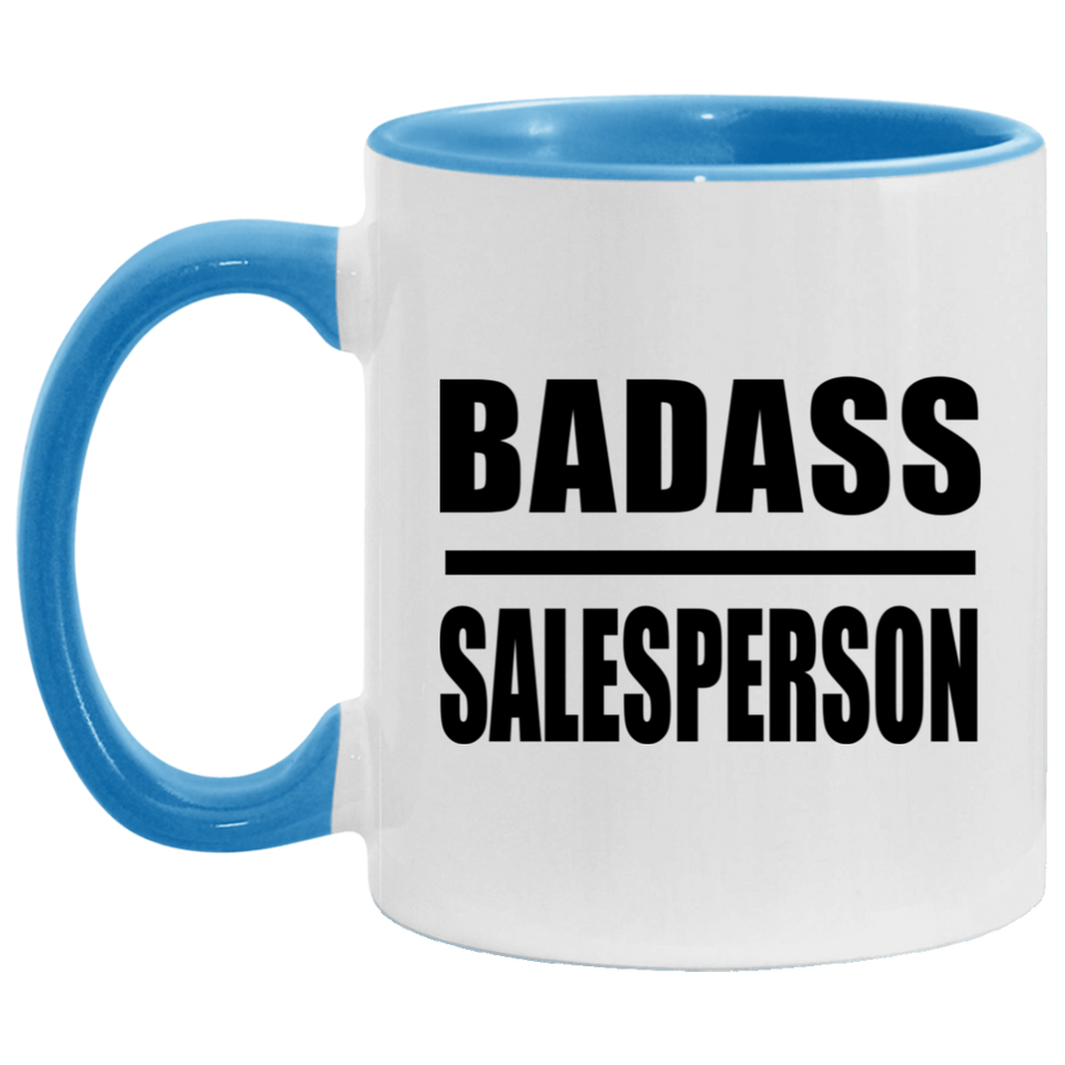 Badass Salesperson - 11oz Accent Mug Blue