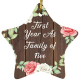 First Year As Family Of Five - Star Ornament A