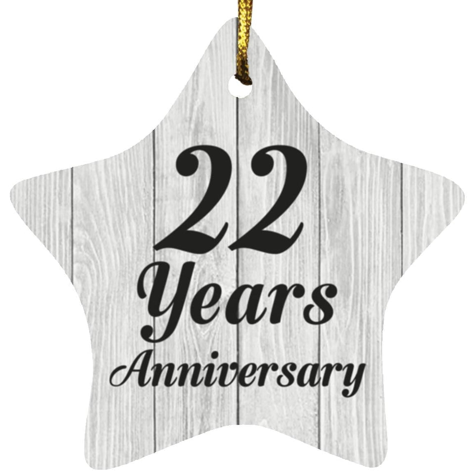 22nd Anniversary 22 Years Anniversary - Star Ornament F