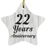22nd Anniversary 22 Years Anniversary - Star Ornament F