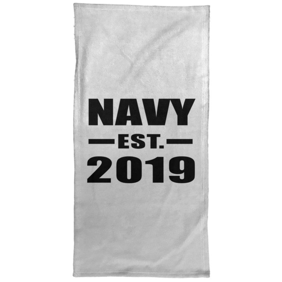 Navy Established EST. 2019 - Hand Towel