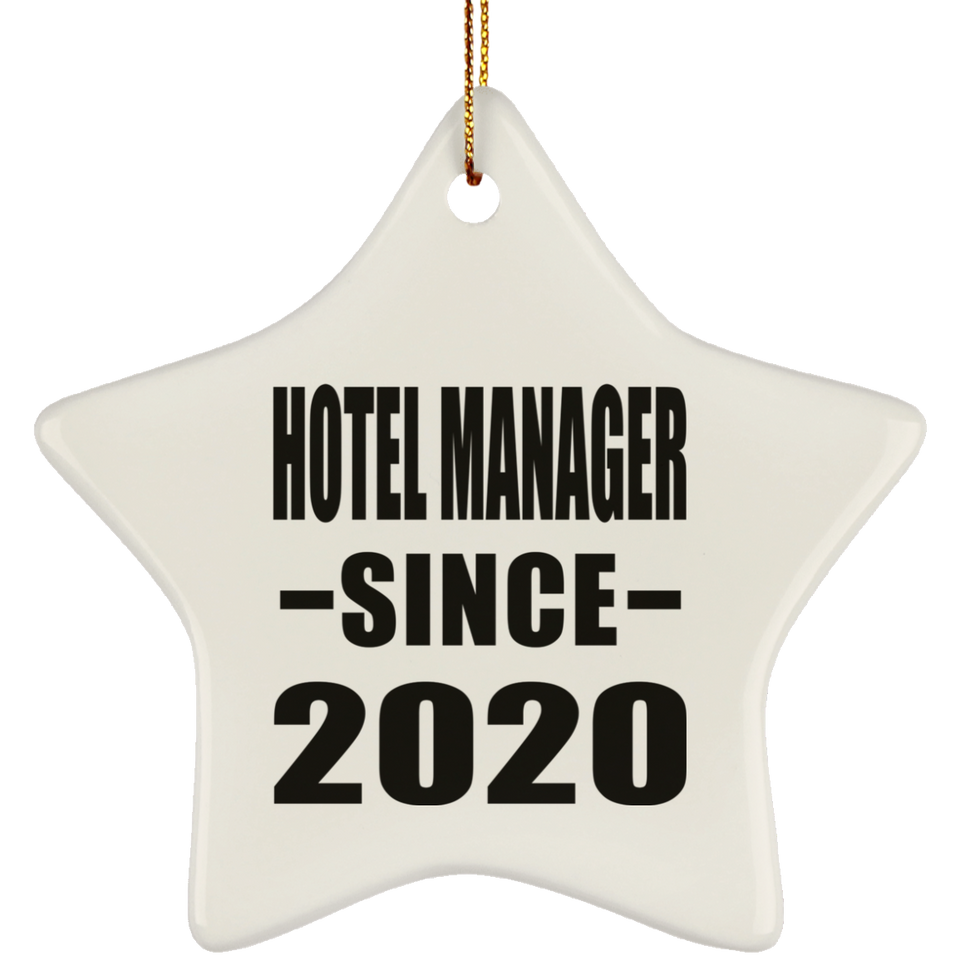 Hotel Manager Since 2020 - Star Ornament