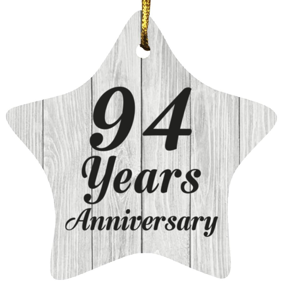 94th Anniversary 94 Years Anniversary - Star Ornament F