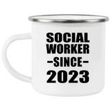 Social Worker Since 2023 - 12oz Camping Mug