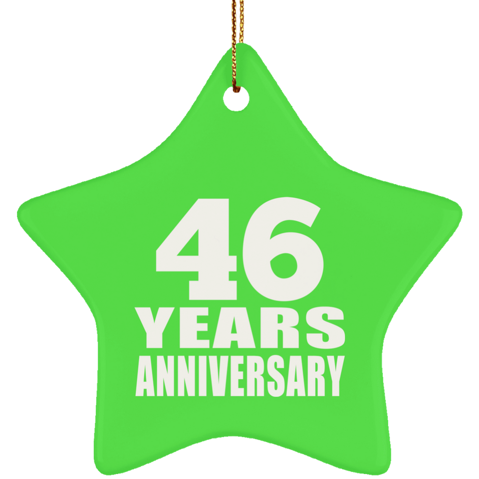 46th Anniversary 46 Years - Star Ornament