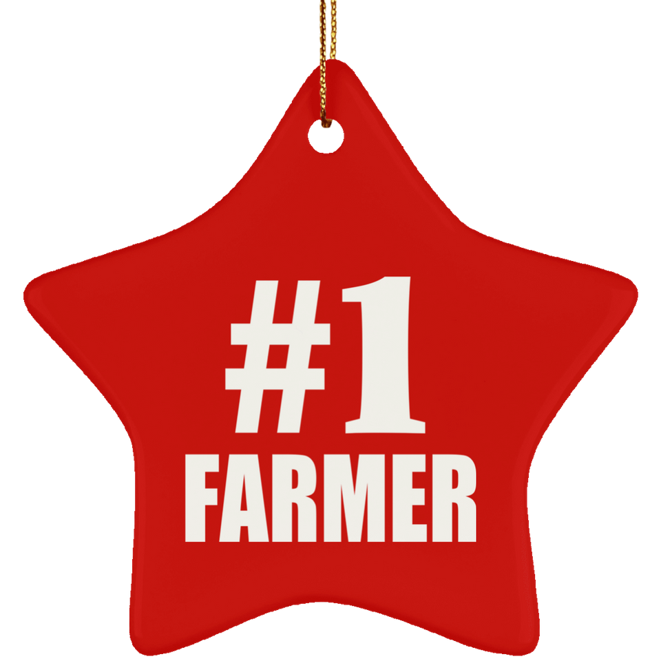 Number One #1 Farmer - Star Ornament
