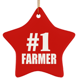 Number One #1 Farmer - Star Ornament