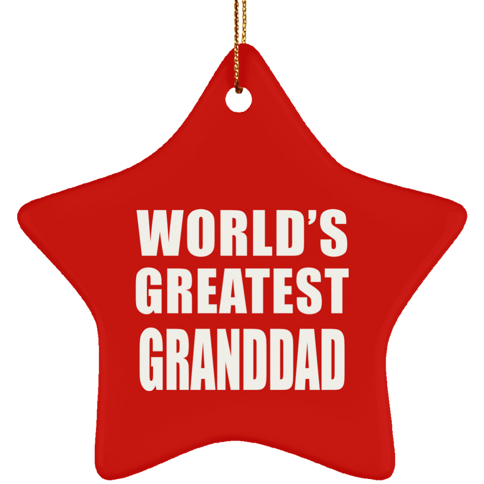 World's Greatest Granddad - Star Ornament