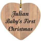 Julian Baby's First Christmas - Heart Ornament C
