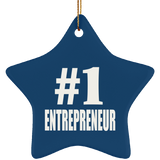 Number One #1 Entrepreneur - Star Ornament