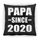 Papa Since 2020 - Throw Pillow Black