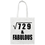 27th Birthday Square Root of 729 & Fabulous - Tote Bag White