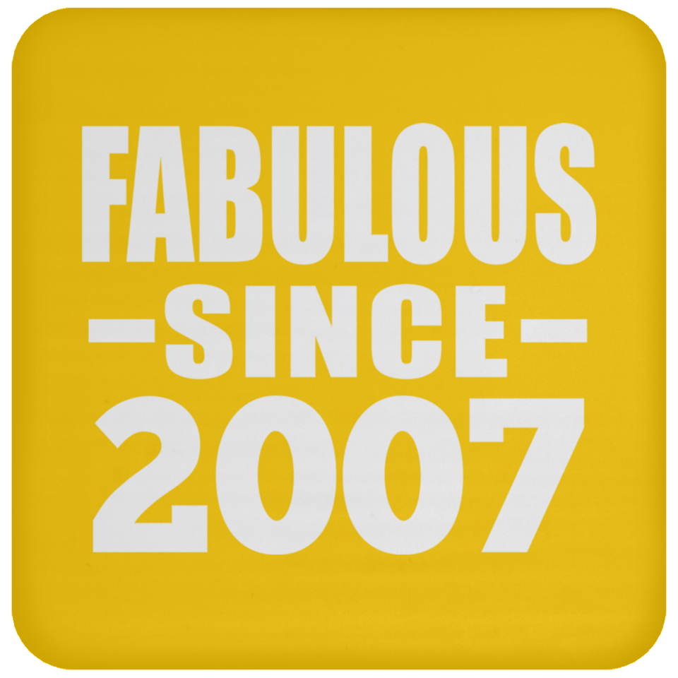 17th Birthday Fabulous Since 2007 - Drink Coaster