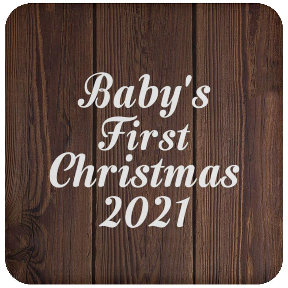 Baby's First Christmas 2021 - Drink Coaster D