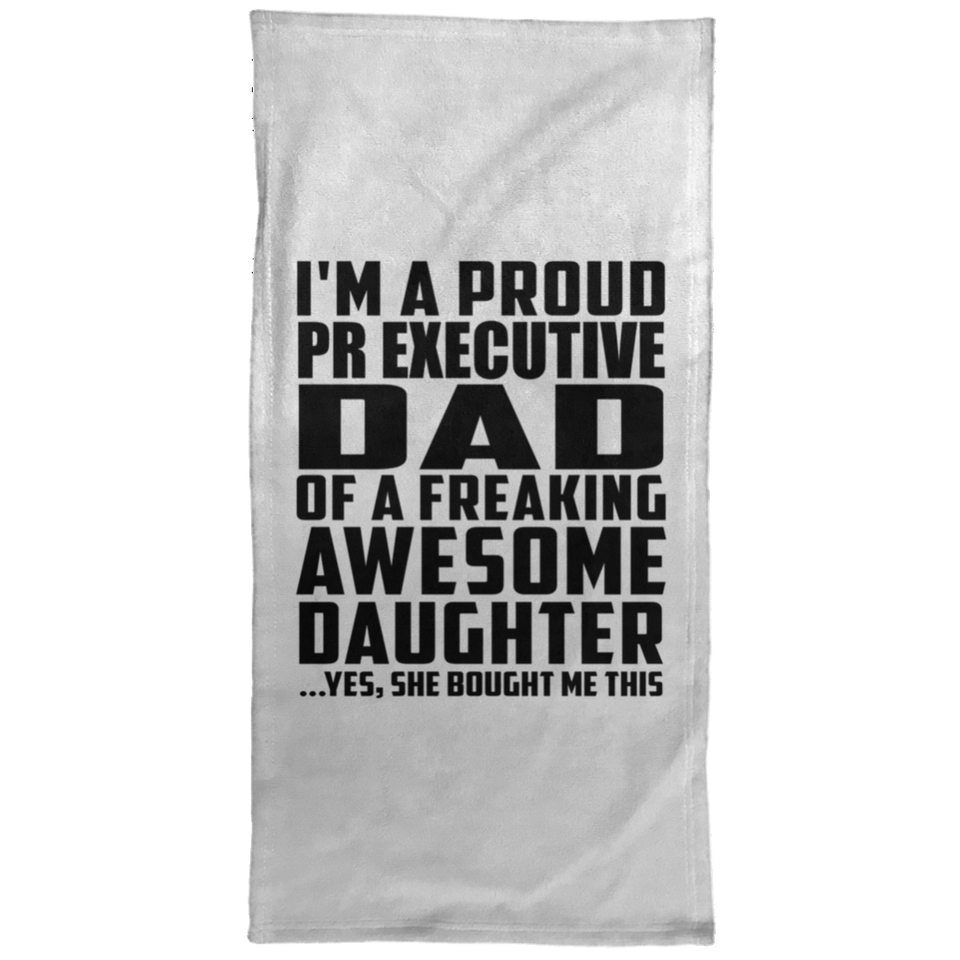 Proud Pr Executive Dad Of Awesome Daughter - Hand Towel