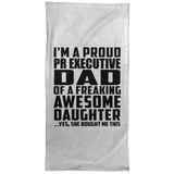 Proud Pr Executive Dad Of Awesome Daughter - Hand Towel