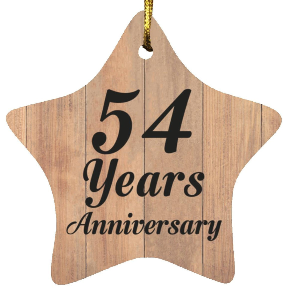 54th Anniversary 54 Years Anniversary - Star Ornament C