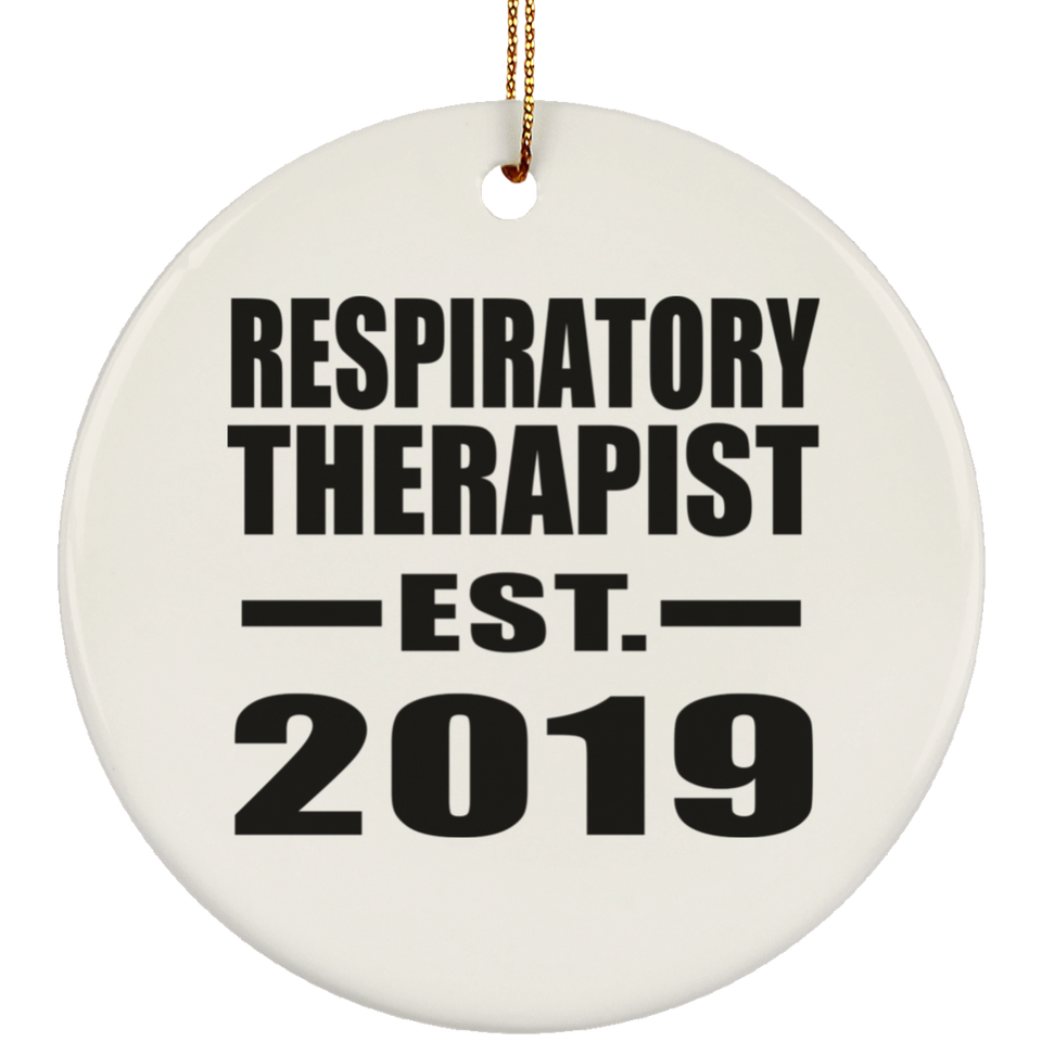 Respiratory Therapist Established EST. 2019 - Circle Ornament